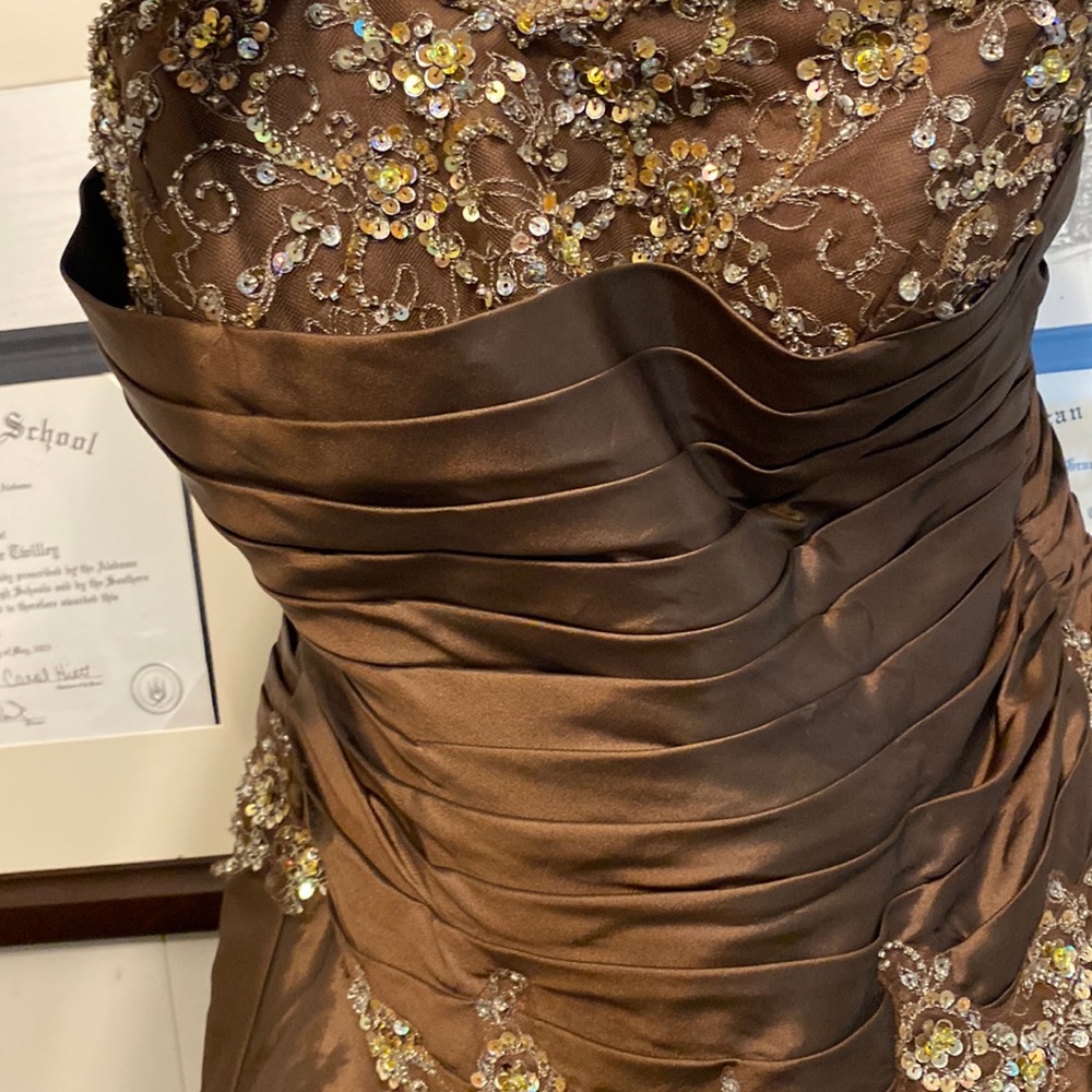 Deep brown pageant Dress